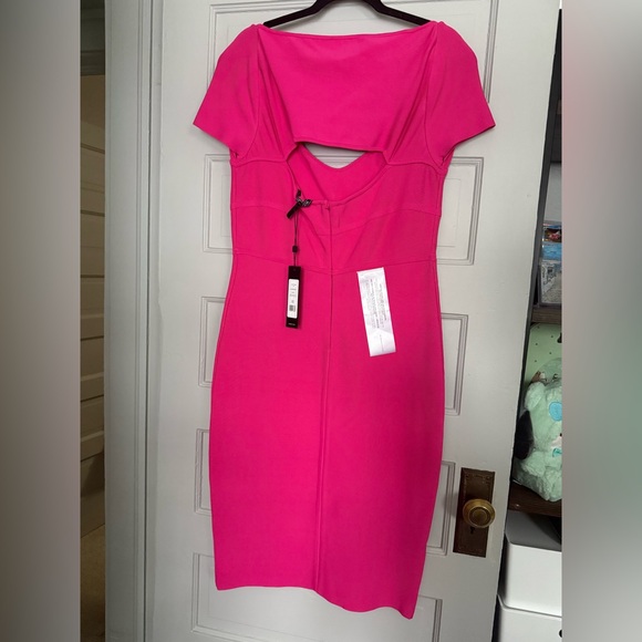 BCBG Elegant Pink bodycon Dress NWT size XL - Picture 7 of 8